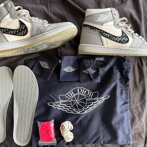 Jordan Gray and Black Sneakers